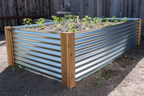 corrugated metal for planter boxes|galvanized steel raised garden bed.